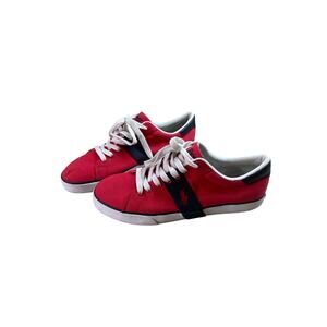 Polo Ralph Lauren Sneakers 11.5 D Burwood Canvas Red Navy Men’s Casual Shoes